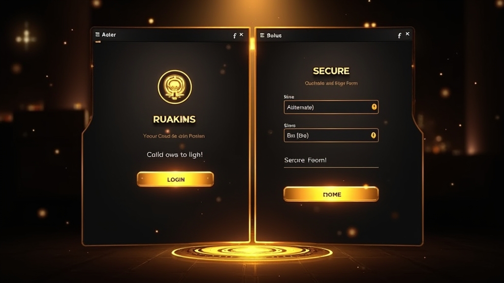 مسارات دخول بديلة داخل واجهة كازينو داكنة مع روابط وعناوين مختلفة